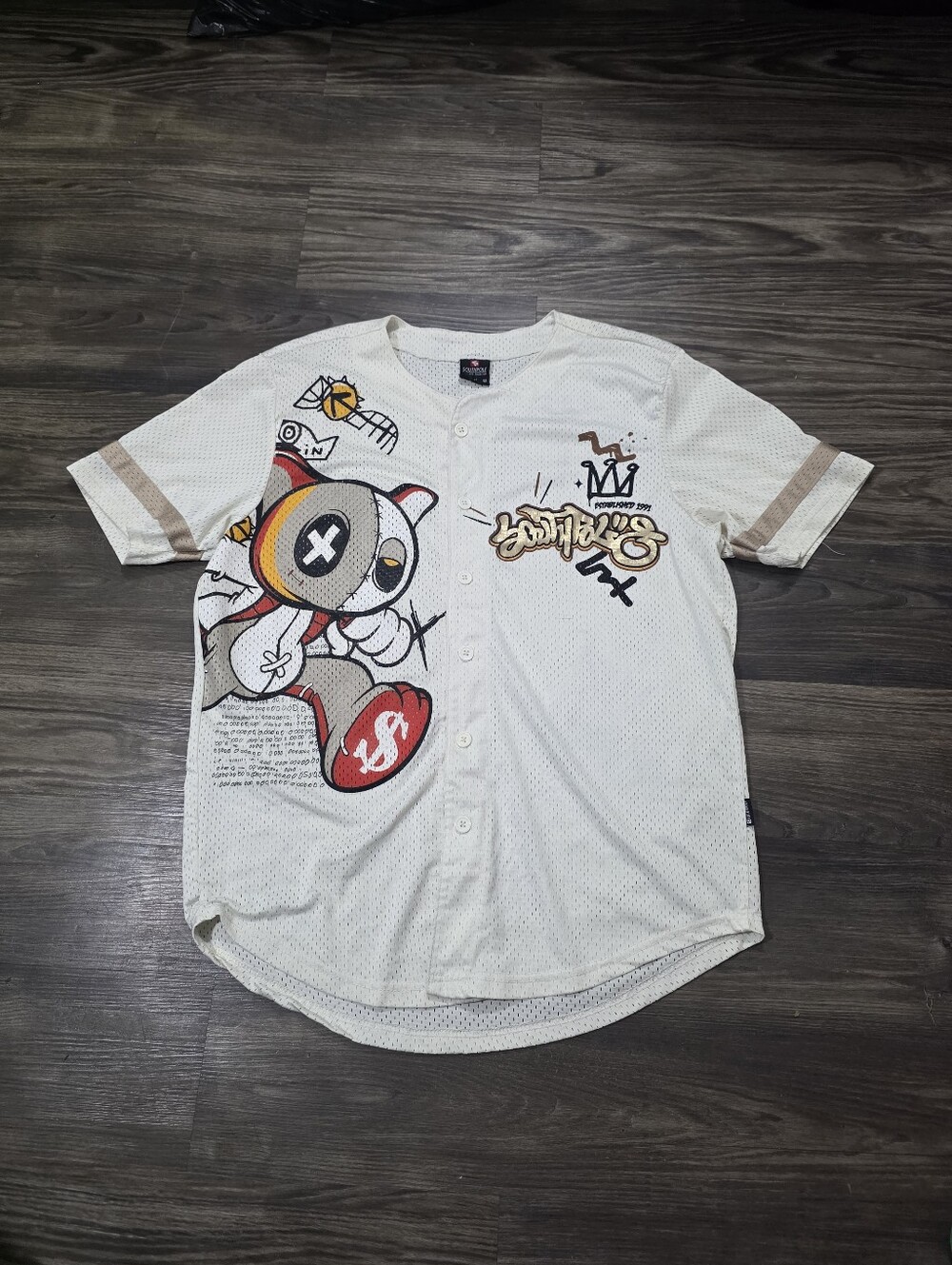 Southpole Collection Standard Issue Cream Graphic Baseball Jersey